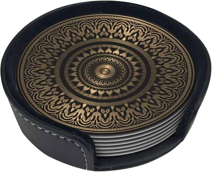 Drink Coasters with Holder Stand Set of 6 - Image 7