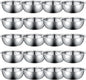 Pinkunn 20 Pcs Stainless Steel Mixing Bowls, Nesting Metal Salad Prep Bowls Bulk Reusable Baking Food Container Large Medium Small for Kitchen Hotel Restaurant Cooking, Silver (8.66 x 3 Inch)