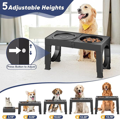 XIAZ Elevated Dog Bowls Large Breed Raised Dogs Bowl Stand Large/Medium Sized - Image 3