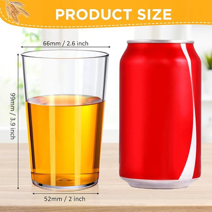 Meanplan 48 Pack Plastic Reusable Drinking Glasses Restaurant Grade 8 oz - Image 2