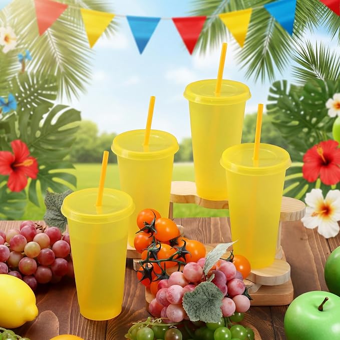 Honeydak 15 Pack Tumbler with Straw and Lid Bulk Cups - Image 2