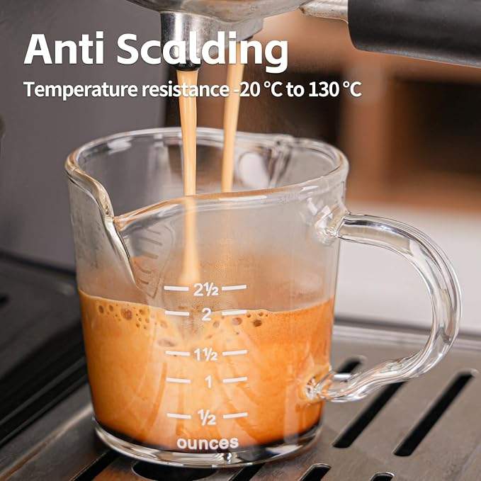 Espresso Shot Glass 3-Ounce Triple Pitcher Barista Double Spouts - Image 3