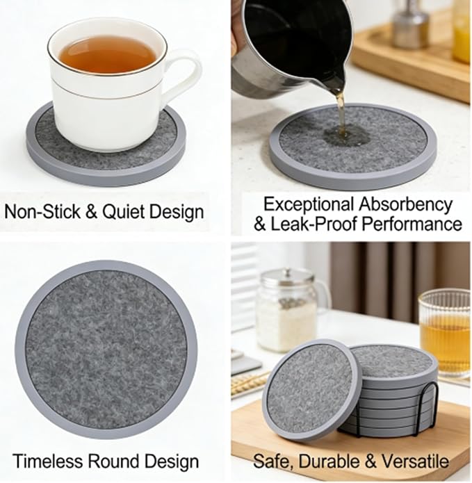 Absorbent Coasters for Drinks - Image 2