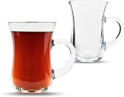 Tea Glasses with Handle Set of 48, Small Clear Glass Tea Cups - Image 7