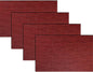 PIGCHCY Placemats,Washable Durable Vinyl Woven Table Mats,Elegant Heat Resistant Placemats for Dining Table Set of 4 (18 x 12 inches,Burgundy Red)