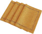 Grelucgo Set of 4 Handcrafted Solid Mustard Gold Color Dining Table Place-mats by Grelucgo