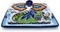 Butter Dishes with Covers, for Serving Tray Cheese, Dessert, Fruit and More Appetizer Plates (Hand Drawn)
