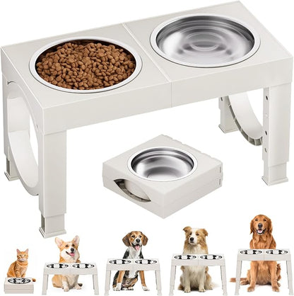XIAZ Elevated Dog Bowls Large Breed Raised Dogs Bowl Stand Large/Medium Sized by XiaZPet