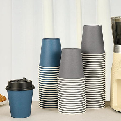 LITOPAK 100 Pack 10 oz Disposable Paper Coffee Cups - Image 4