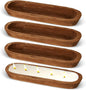 4 Pcs Wooden Dough Bowl Wood Decorative Rustic Wooden Bowls Table Centerpiece for Living Room Home Dining Room Kitchen Decoration(Brown,20'' X 6'' X 2'',Classic)