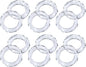 CLEENTABLE Handmade Acrylic Napkin Rings - Modern Serviette Buckles Set of 12 for Home and Kitchen- Napkin Holder for Fall Thanksgiving Christmas (Transparent)