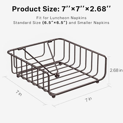 Napkin Holder for Table with Weighted Arm, Dinner Metal Flat Napkin Holders for - Image 3