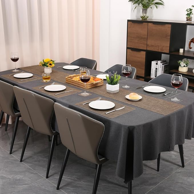 Table Runners 55 Inch Long, Dual-Sided Faux Leather Table Runner | Waterproof - Image 6