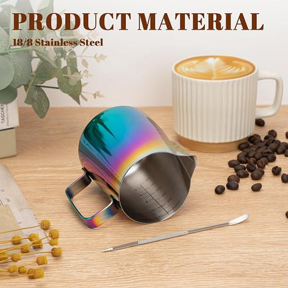 Amrules Milk Frothing Pitcher, 12 oz Milk Frother Cup - Image 5