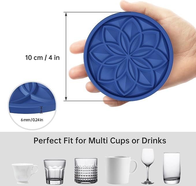 HFHOME Silicone Coasters Set - Image 3