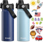 baab 20oz Kids Insulated Water Bottle 18/8 Stainless Steel Kids Cup 2 Pack | by baabKidWatterBottle