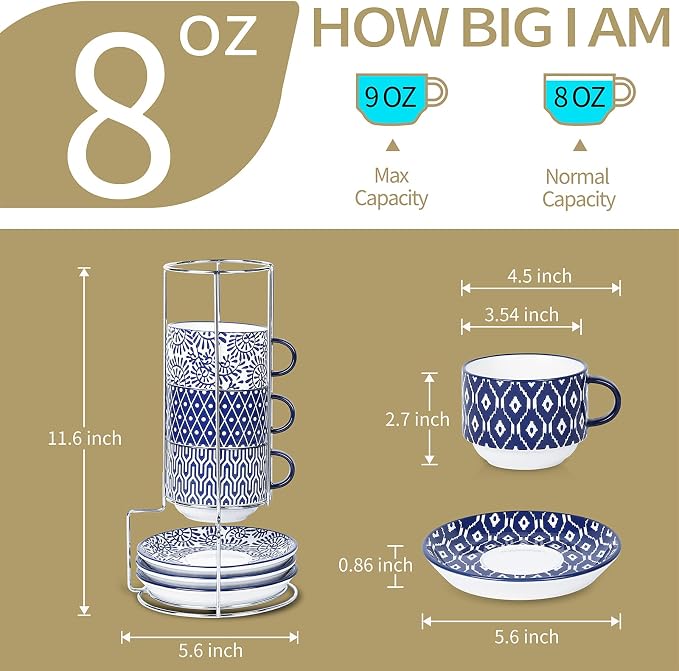 Selamica Ceramic Cappuccino Cups - Image 2