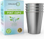 Stainless Steel Pint Cups Water Tumblers 16 oz by CHILLOUTLIFE