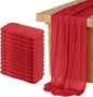 12 Pack Cheesecloth Table Runner 10Ft Christmas Gauze Boho Table Runners by Home