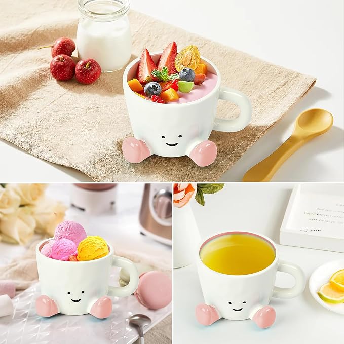 Coffee Mugs, Cute funny Mug For Women, 380ml Unique Ceramic Coffee Tea Cups - Image 7