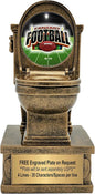 Decade Awards Action Pedestal Gold Toilet Bowl Trophy with Optional Inserts - Custom Engraved Plate On Request (7 Inch Tall)