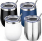 12oz/4 Pack Stainless Steel Wine Tumbler by GUDEMAO