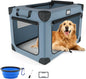 42 Inch Foldable Dog Travel Crate Blue by Unknown