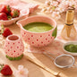 5 Pcs Matcha Whisk Set Pink Matcha Kit Cute Strawberry Design | Ceramic by Gandeer