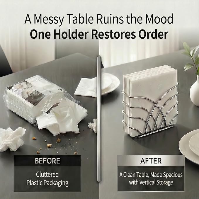 Napkin Holder for Table, Lunch Napkins & Table Decor - Image 9