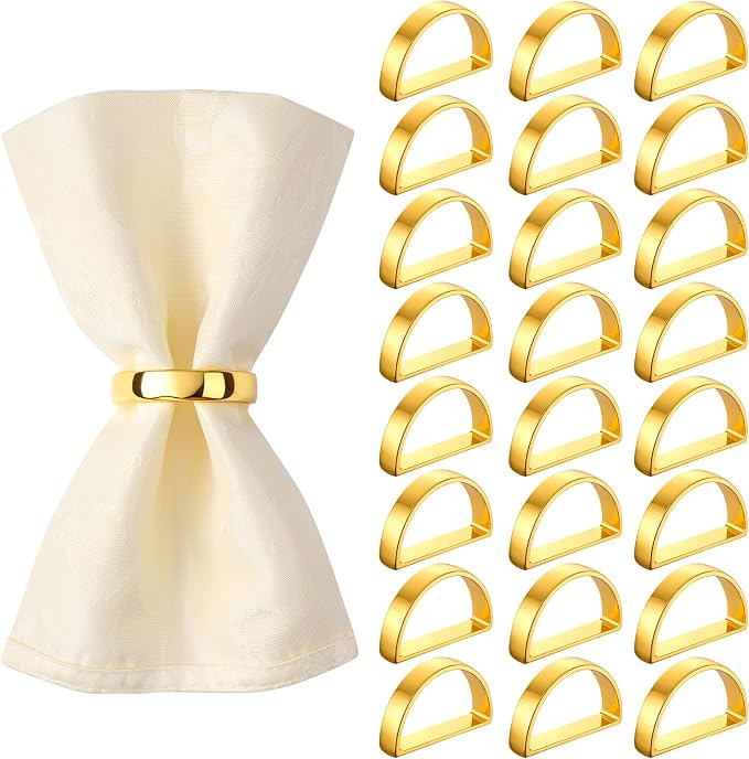 Suream Stainless Steel Napkin Rings, 24 Packs Napkin Ring Holders by Suream