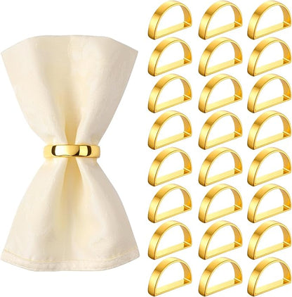 Suream Stainless Steel Napkin Rings, 24 Packs Napkin Ring Holders by Suream
