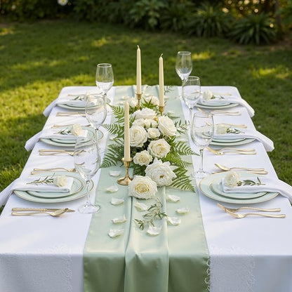 NOCCUR 200PCS Sage Green Plastic Plates for 100 Guests - Include 100PCS 10" Dinner/ 100PCS 7" Dessert Plastic Plates Heavy Duty - Ideal for Wedding&Party
