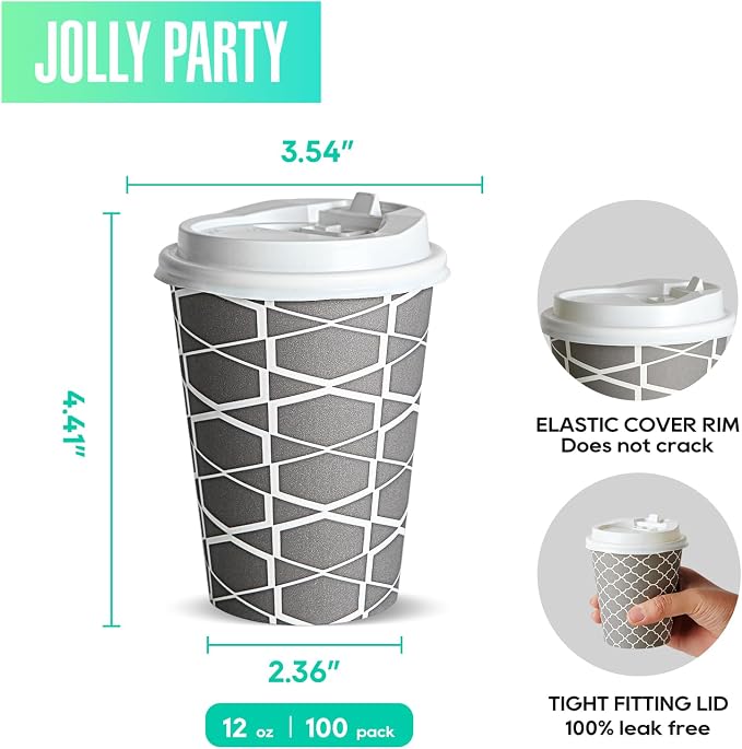 JOLLY PARTY Disposable Coffee Cups - Image 2
