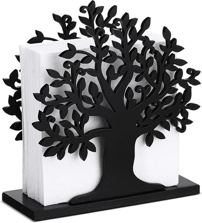Tree of Life Napkin Holder for Tables Black Tree Napkin Holder Wooden Cocktail by Namalu