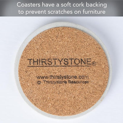 Thirstystone Monogram Letter Absorbent Sandstone Coaster 4-Pack | Manufactured - Image 8