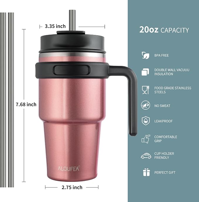 20 oz Insulated Travel Coffee Mug Tumbler - Image 2