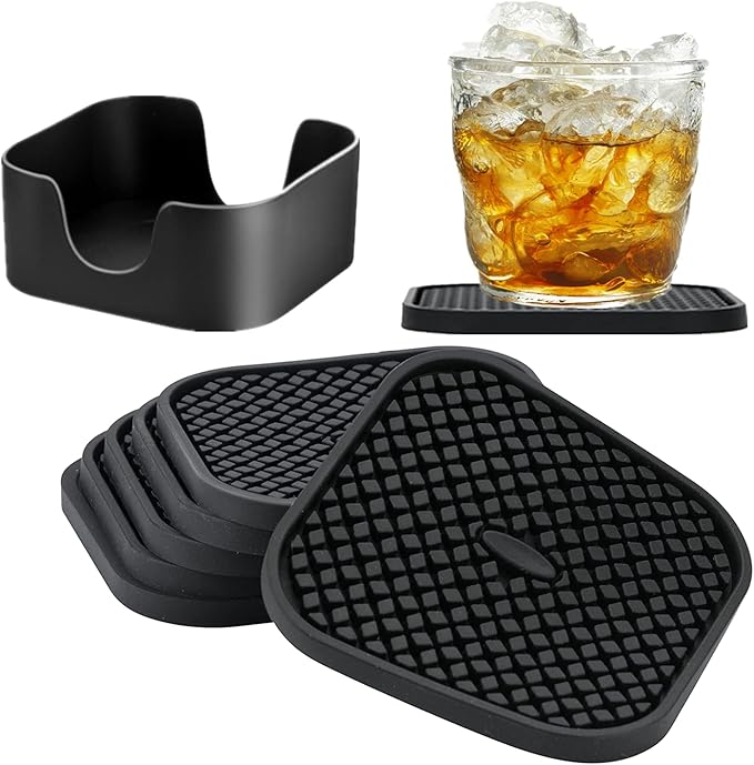 IYYI Silicone Coasters Set of 6, Drink Coasters by IYYI