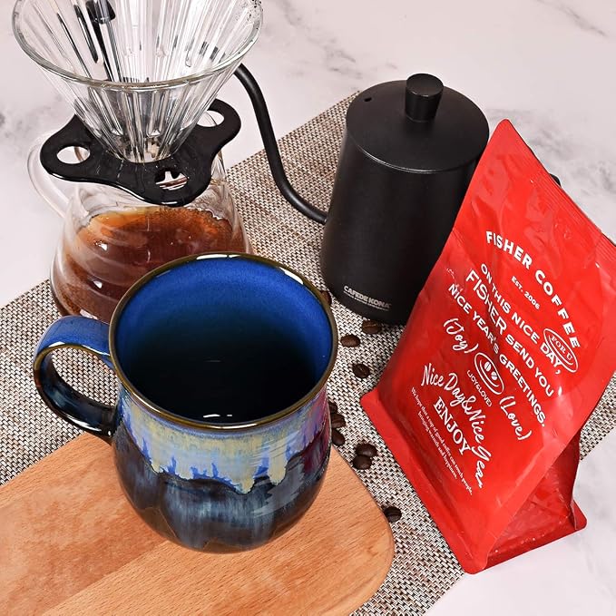 Bosmarlin Large Ceramic Coffee Mug, 21 Oz, Dishwasher and Microwave Safe - Image 6