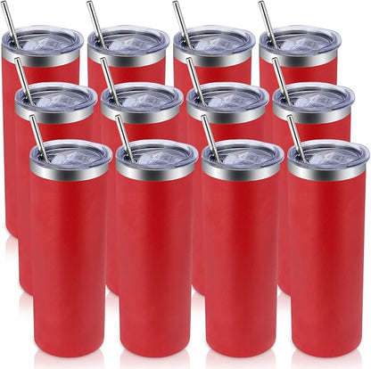 Volhoply 12 Pack Skinny Tumblers by LiveFully%EF%BC%8CDrinkFreely%E2%80%94KeepGoingwithVolhoply%EF%BC%81