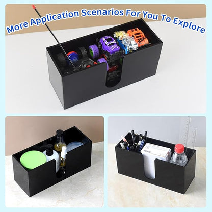 Paper Towel Holder for Countertop, Black Acrylic Napkin Dispenser – Fits Multifold, C-Fold & Z-Fold Trifold Towels, Durable 5mm Thick for Bathroom, Kitchen, Restaurant & Toilet(4pcs)