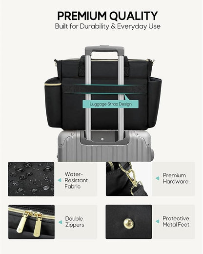 RAINSMORE Teacher Bag for Women, 15.6" Laptop Work Tote, 40oz Cup Holder | - Image 7