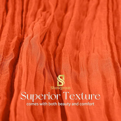 Showgeous 30 Pack Orange Cheesecloth Table Runner, 17 x 108 Inches | Boho - Image 4