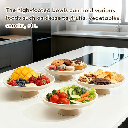 Fruit Bowl for Kitchen Counter, 11.8" W Large Concrete Decorative Bowls for Home Decor Purse Key Bowl for Entryway Table, Modern Style Catch-all Bowls (Off-White)