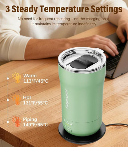 Supsonic Heated Coffee Mug, 14oz Smart Constant Temperature Travel Mug | Heat - Image 2