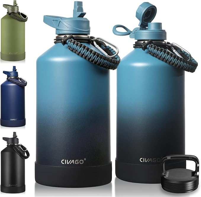 CIVAGO Gallon Insulated Stainless Steel Water Bottle by CIVAGO