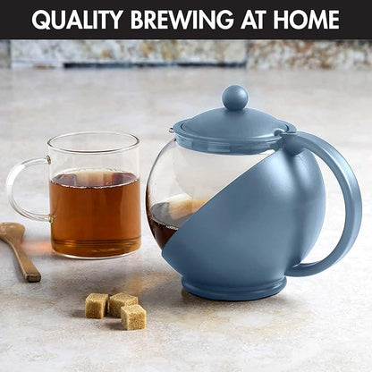 Primula Half Moon Teapot with Removable Infuser, Glass Tea Maker with Reusable - Image 2