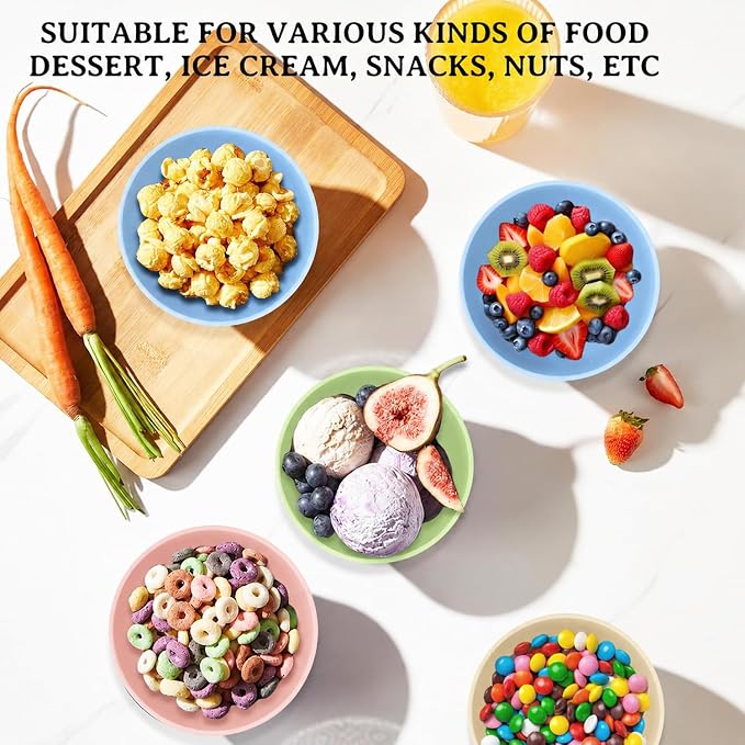 Small Bowls 10oz, Unbreakable & Lightweight Wheat Straw Bowls Sets of 8 - Image 6