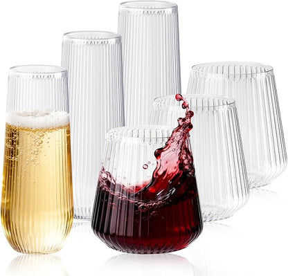 56 Pack Plastic Wine Glasses Champagne Flutes, Plastic Champagne Flutes by Lueumxc