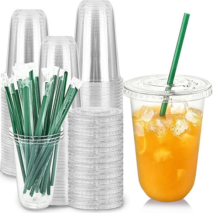 Qinsihwn 50 Set 16oz Plastic Cups by Qinsihwn