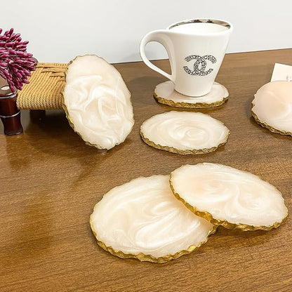 Resin Coaster for Coffee Table Decor, Morden and Stylish Drink Coaster Set for - Image 2